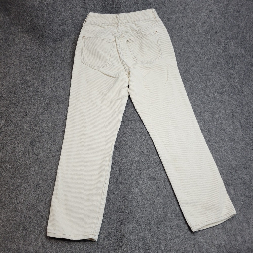 PacSun Jeans Womens 24 Ivory Mom Corduroy 5 Pocket Design Straight Leg Outdoor - Picture 4 of 14